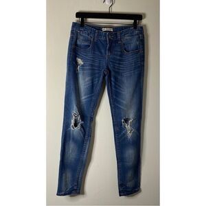 Free People Distressed Skinny Jeans Size 26